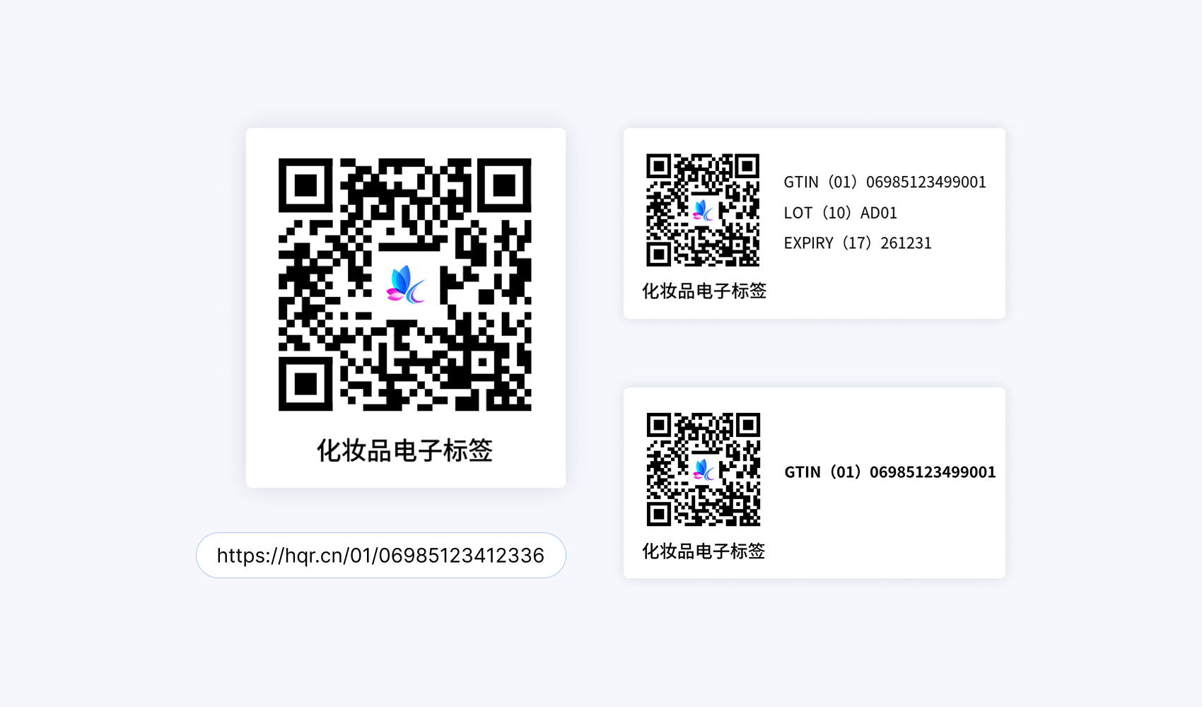 化妆品电子标签样式示例