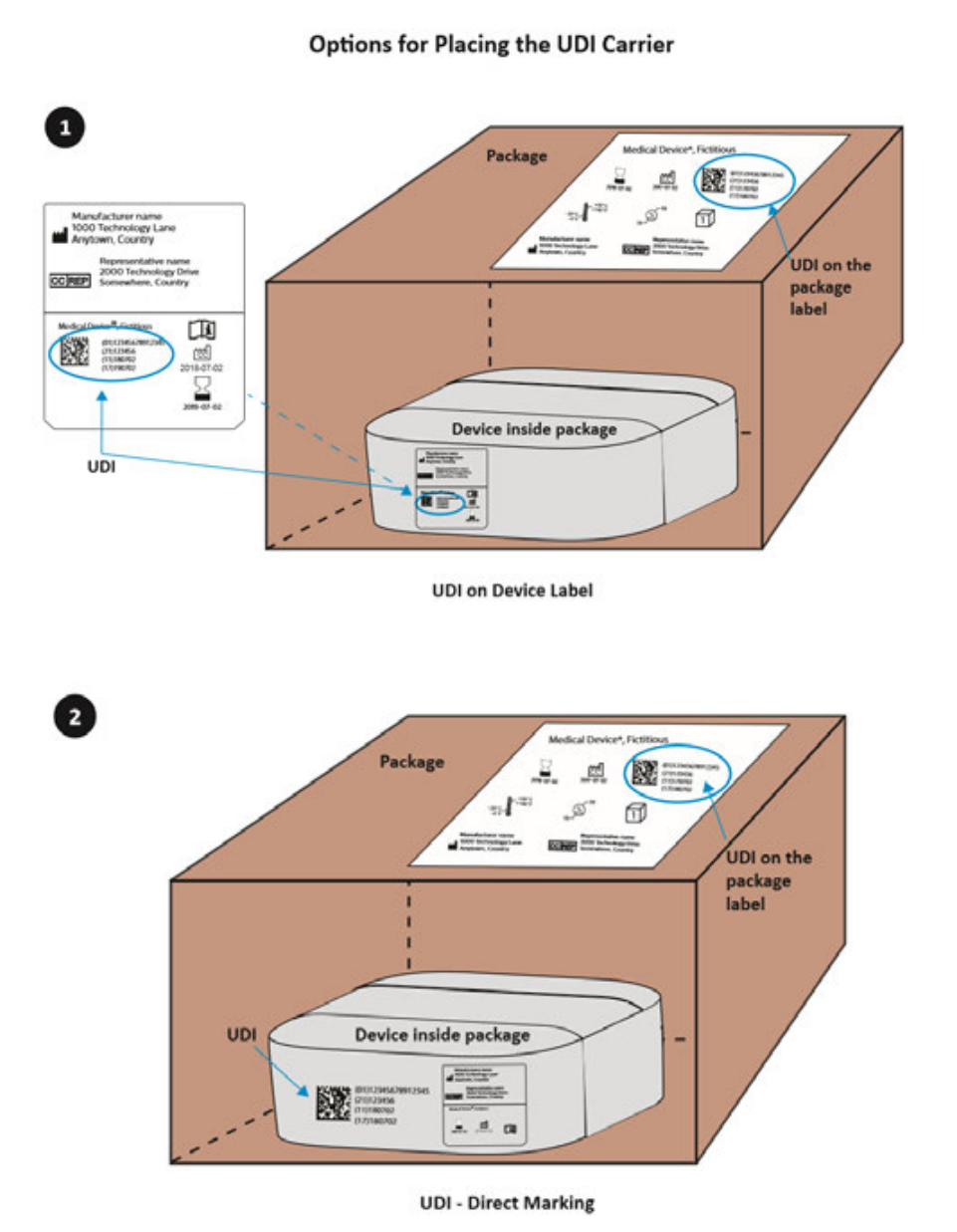 Figure 1: Example of application of UDI carrier